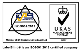 LabelBlind is an ISO 9001:2015 certified company